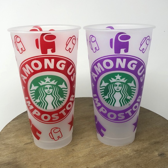 Starbucks Among Us Imposter Crewmates Plastic Tumbler Cups - Picture 1 of 11